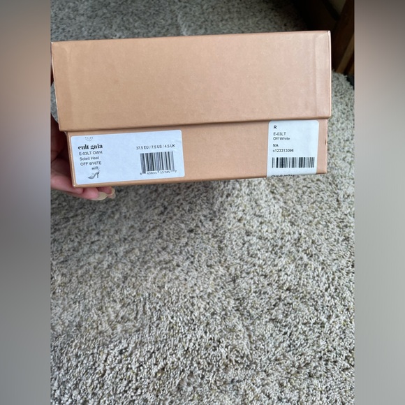 Cult Gaia Soleil lace up heel. Size 7.5. Off white - Picture 11 of 11